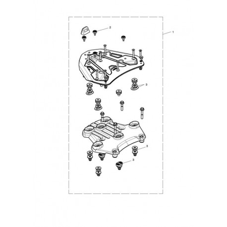 PLATINE TOP CASE TIGER 900 PLATINE TOP CASE TIGER 900