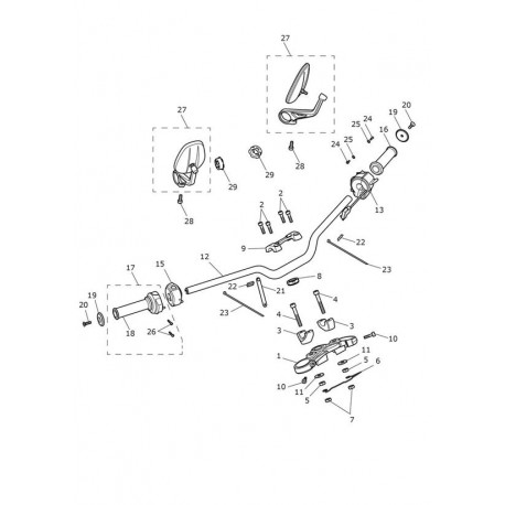 MIRROR BAR END ASSY MIRROR BAR END ASSY