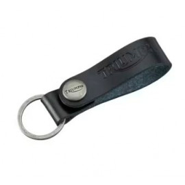PORTE-CLES EN CUIR NOIR PREMIUM