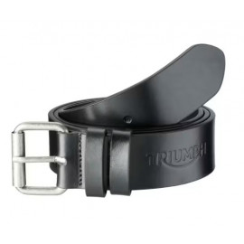 CEINTURE A BOUCLE EN CUIR NOIR    L-XL