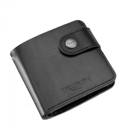 PORTEFEUILLE CARRE A PRESSION BIKER NOIR