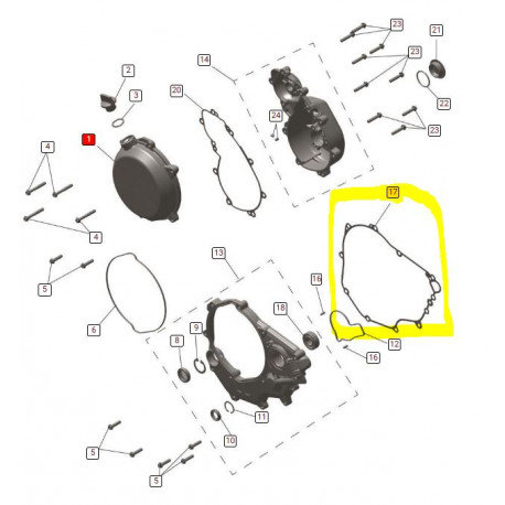 GASKET CASE RH TFX450