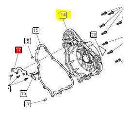CARTER ALTERNATEUR STREET RS ATTENTION MODEL